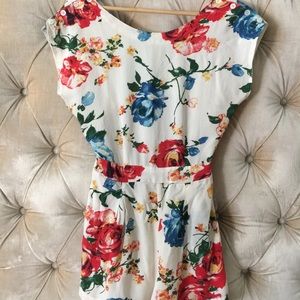 Open Back Floral Romper